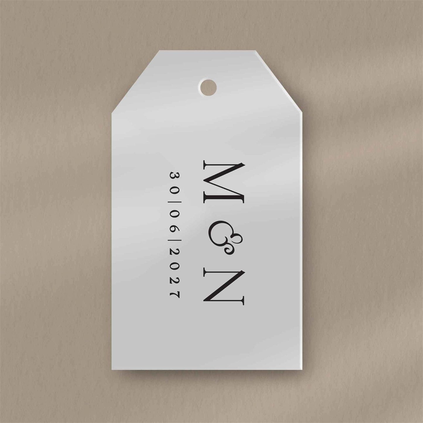 Initials Favour Tags - Ivy and Gold Wedding Stationery