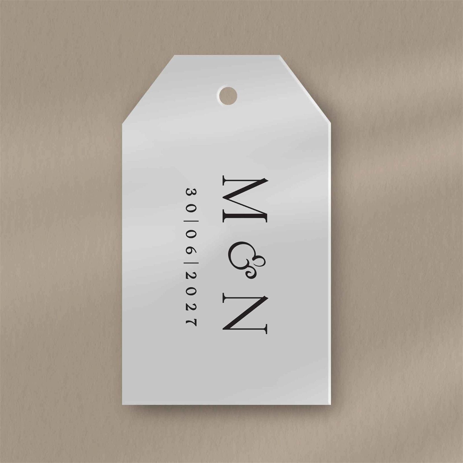 Initials Favour Tags - Ivy and Gold Wedding Stationery