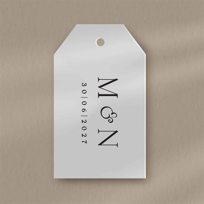 Initials Favour Tags - Ivy and Gold Wedding Stationery