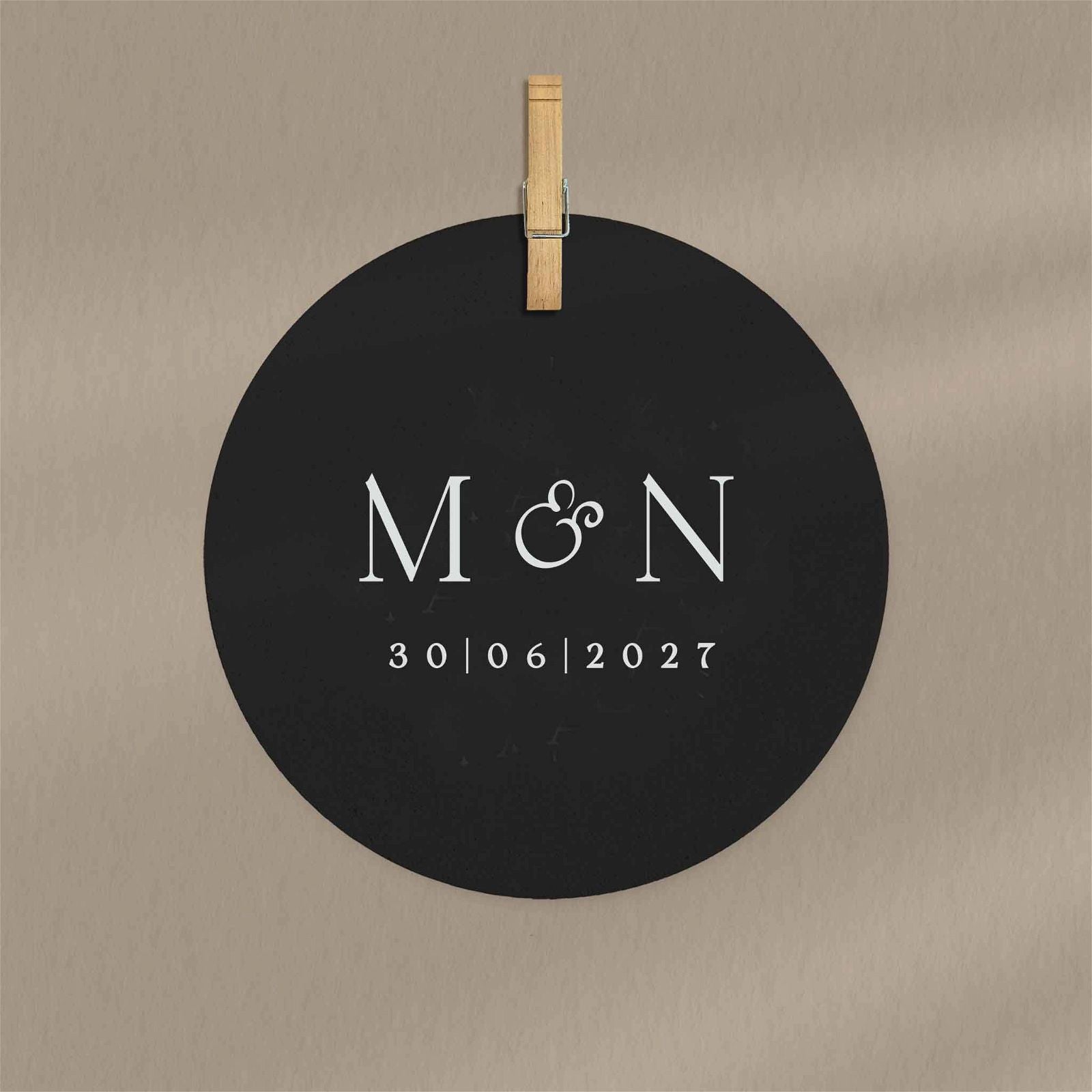 Initials Favour Tags - Ivy and Gold Wedding Stationery
