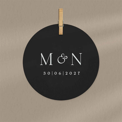 Initials Favour Tags - Ivy and Gold Wedding Stationery