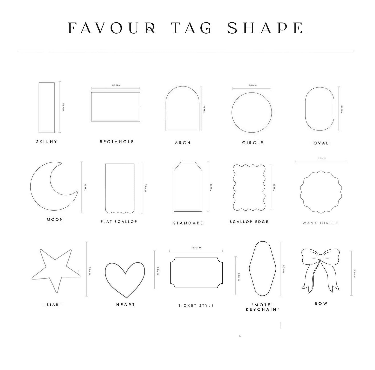 Initials Favour Tags - Ivy and Gold Wedding Stationery