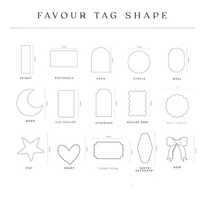 Initials Favour Tags - Ivy and Gold Wedding Stationery