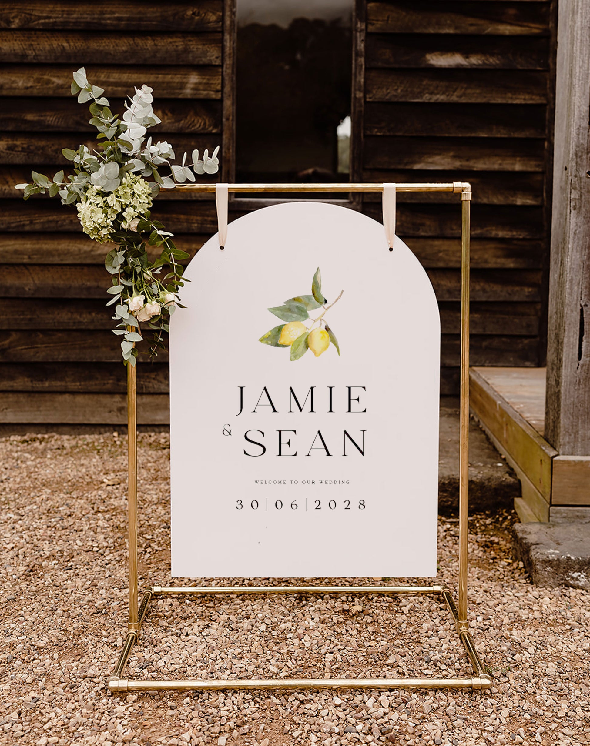 Jamie | Sicilian Welcome Sign - Ivy and Gold Wedding Stationery
