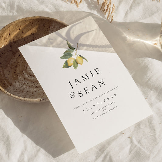 Jamie Citrus Wedding Invitations