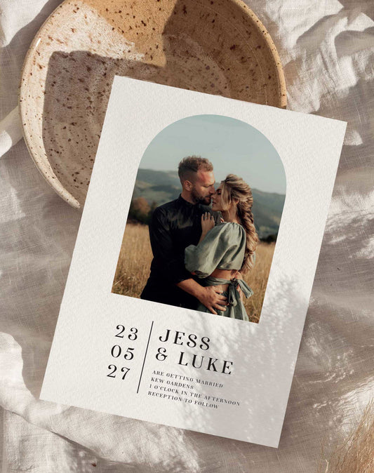 Jess | Wedding Invitations With Photos - Ivy and Gold Wedding Stationery