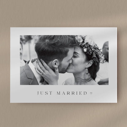 Just Married Photo Reception Invitation