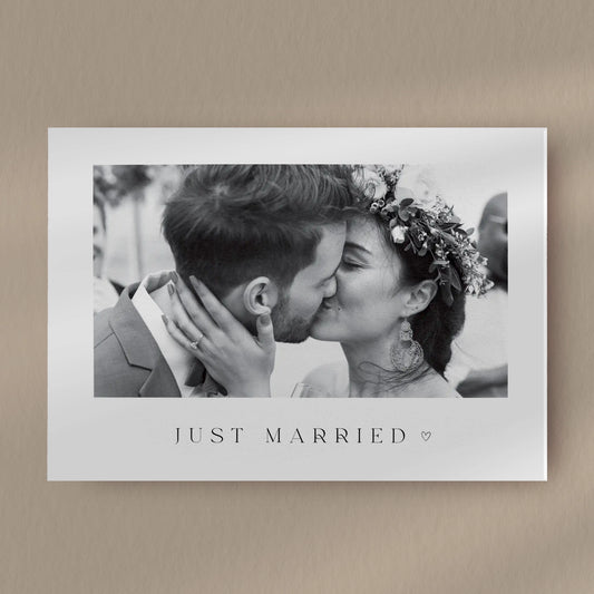Just Married Photo Reception Invitation