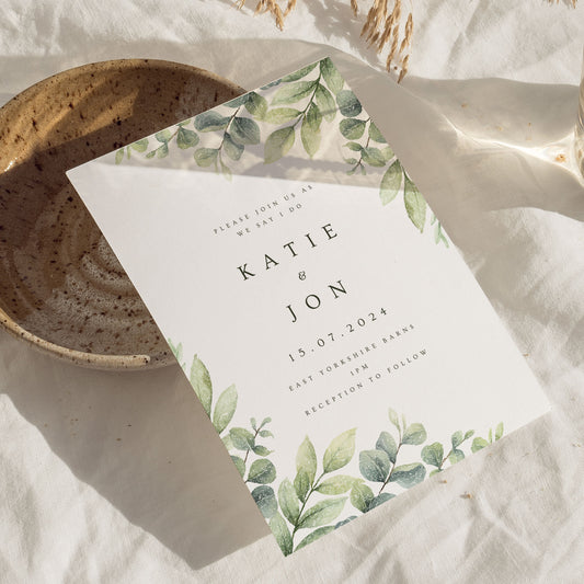 Katie Foliage Wedding Invitations