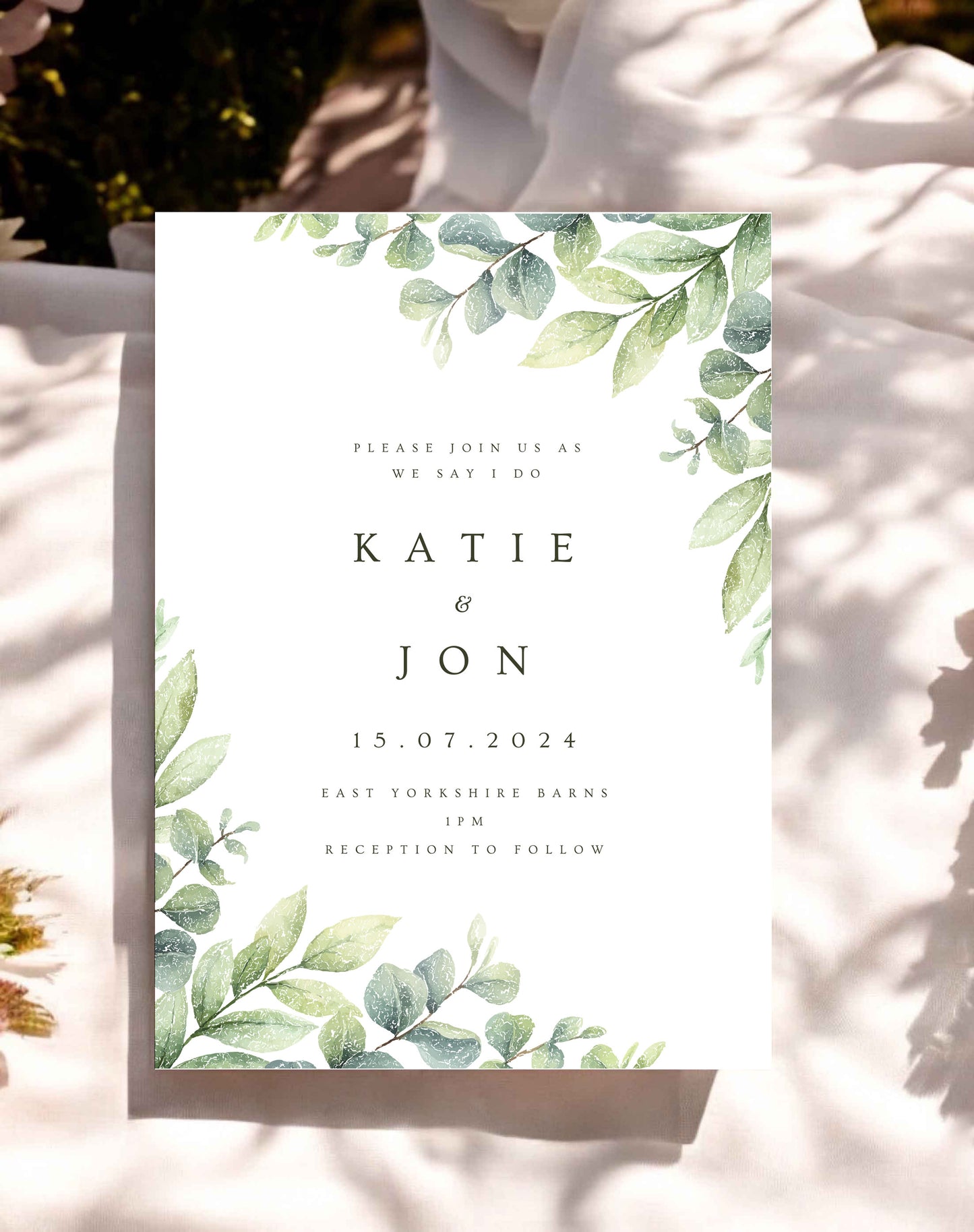 Katie Foliage Wedding Invitations