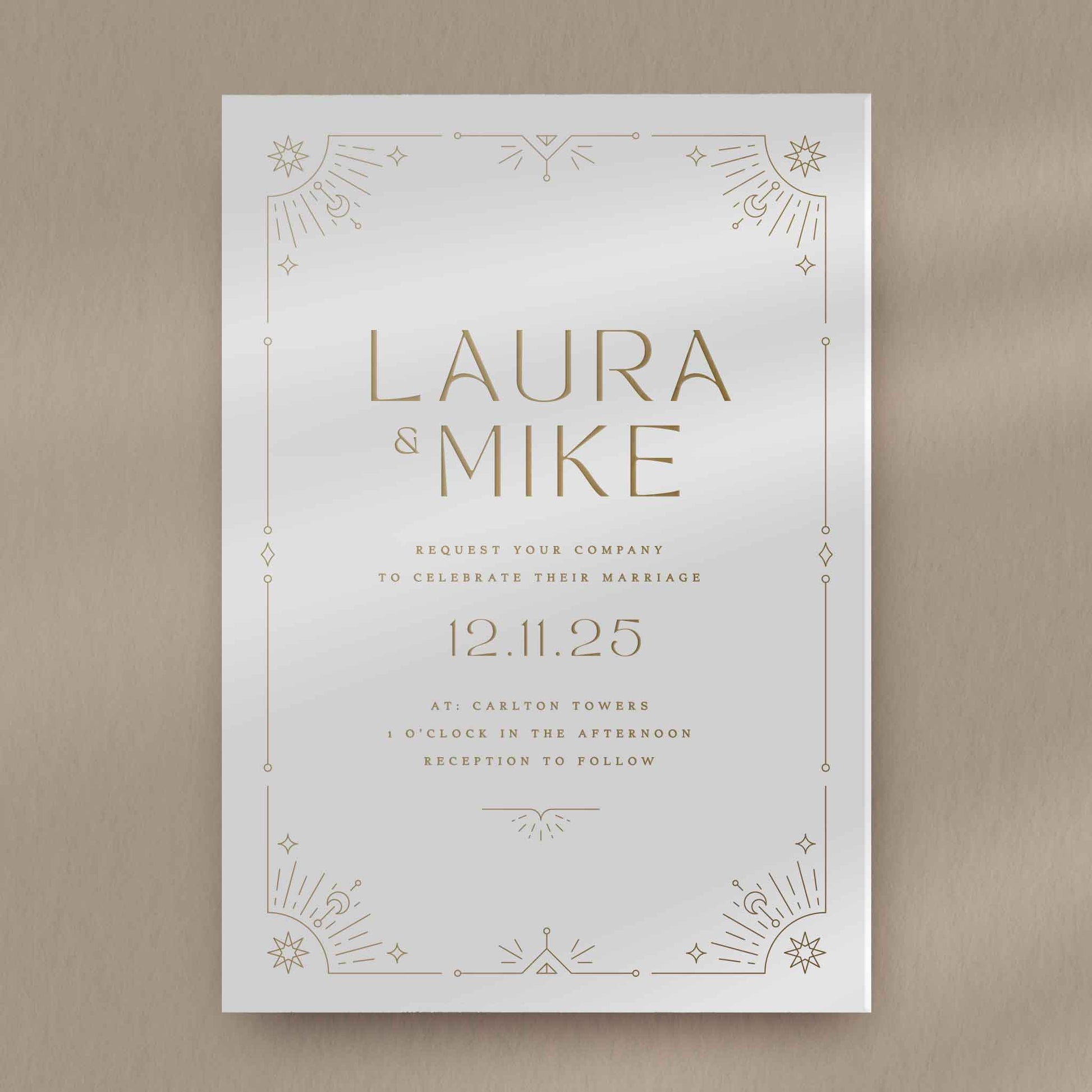 Day Invitation Sample  Ivy and Gold Wedding Stationery Laura  