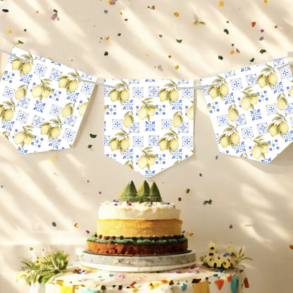 Lemons Sicilian Baby Shower Invitation & Digital Template Bundle