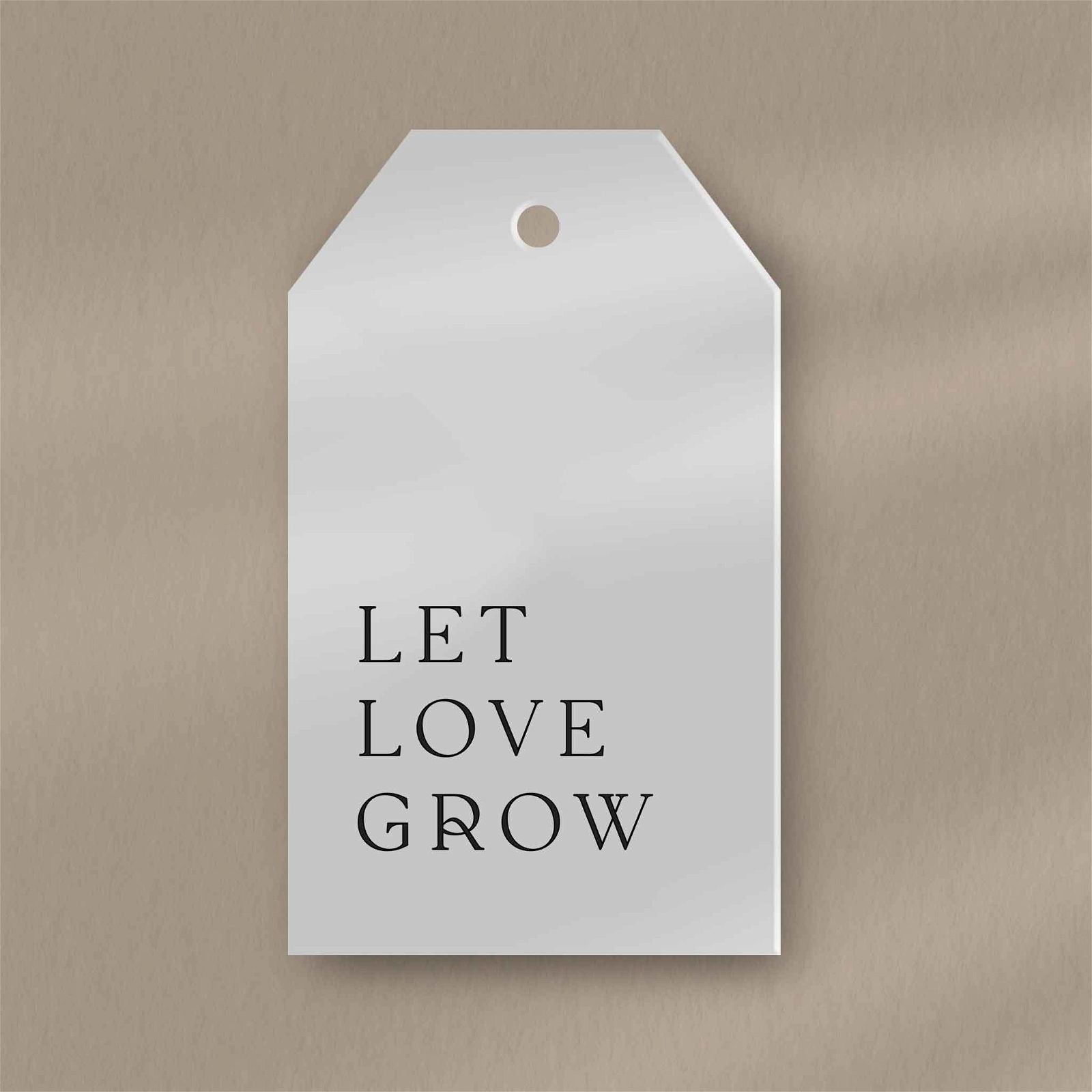Let Love Grow Favour Tags - Ivy and Gold Wedding Stationery