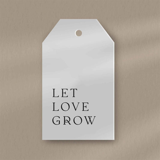 Let Love Grow Favour Tags - Ivy and Gold Wedding Stationery