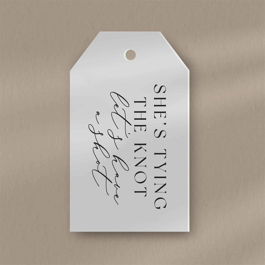 Let's Have A Shot Favour Tags - Ivy and Gold Wedding Stationery