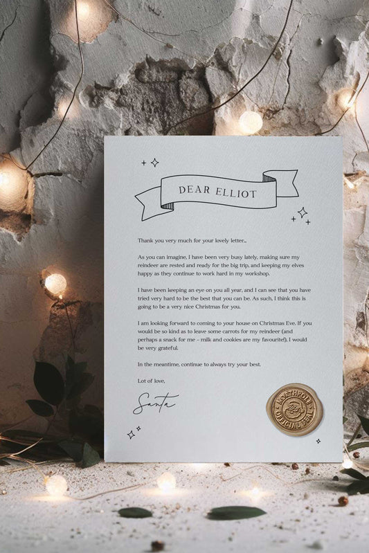 Letter From Santa - Ivy and Gold Wedding Stationery