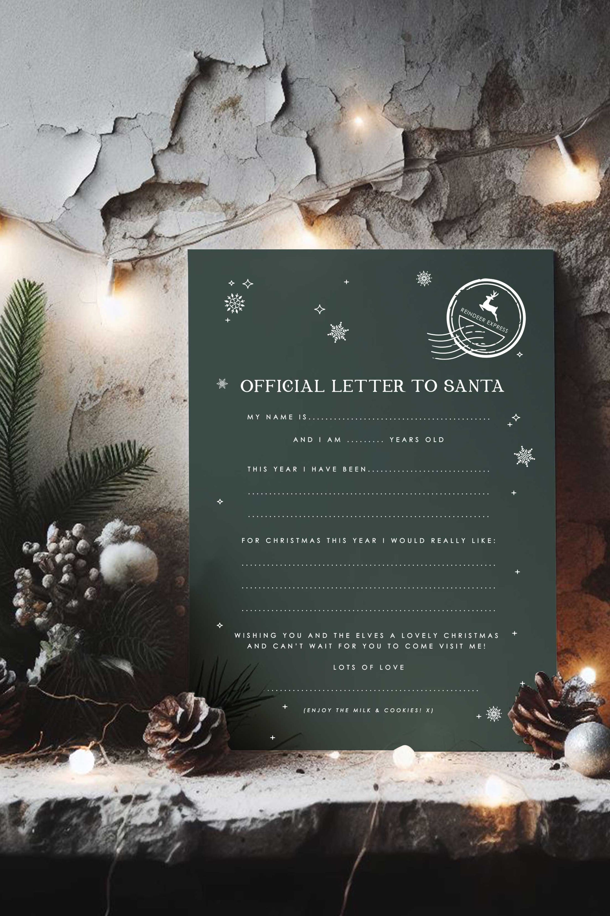 Children's Letter To Santa - Ivy and Gold Wedding Stationery