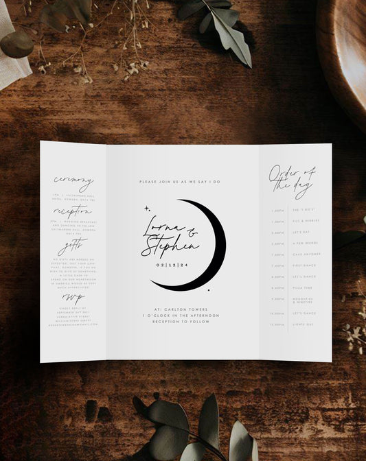 Lorna Dreamy Gatefold Invitation - Ivy and Gold Wedding Stationery