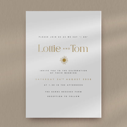 Day Invitation Sample  Ivy and Gold Wedding Stationery Lottie  