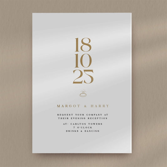 Margot Evening Invitation - Ivy and Gold Wedding Stationery