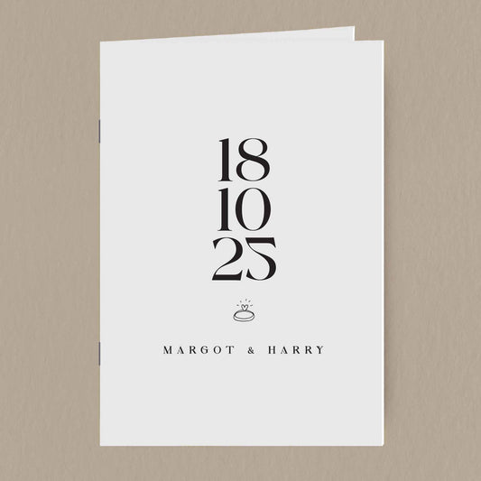 Margot Order Of Service - Ivy and Gold Wedding Stationery