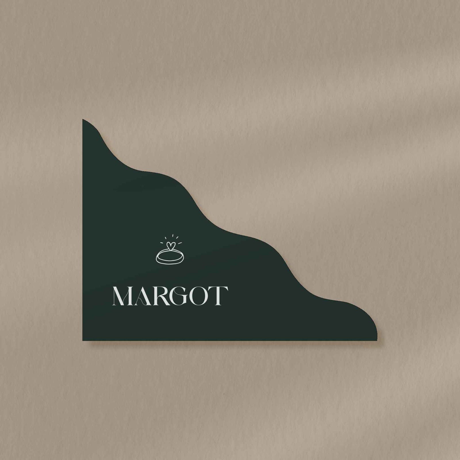 Margot | Ring Place Card - Ivy and Gold Wedding Stationery
