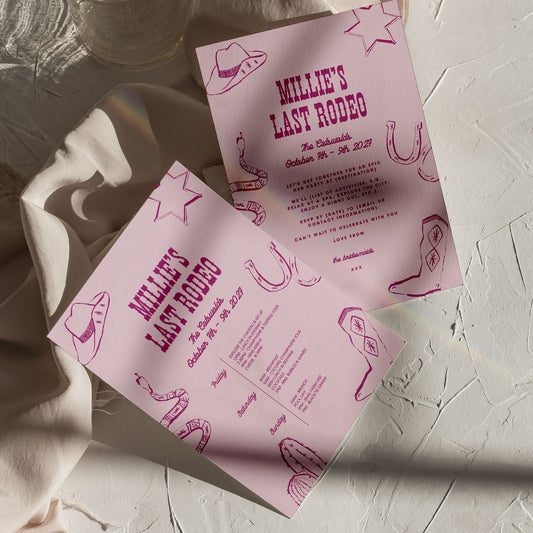 Last Rodeo Hen Itinerary Digital Template