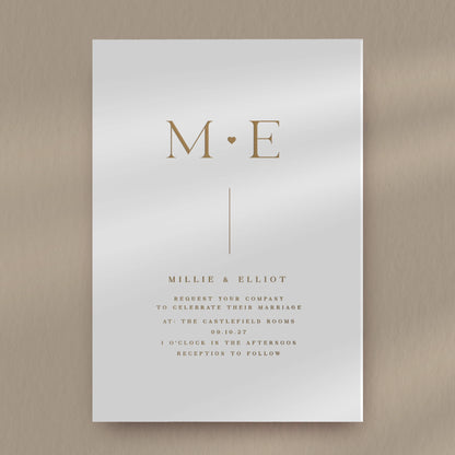 Day Invitation Sample  Ivy and Gold Wedding Stationery Millie  