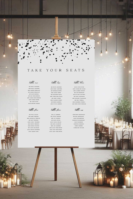 Molly | Confetti Seating Plan - Ivy and Gold Wedding Stationery