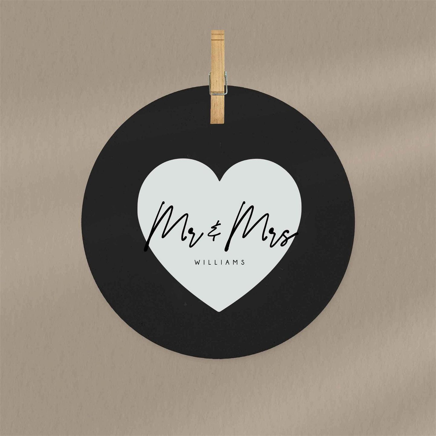 Mr & Mrs Heart Favour Tag - Ivy and Gold Wedding Stationery