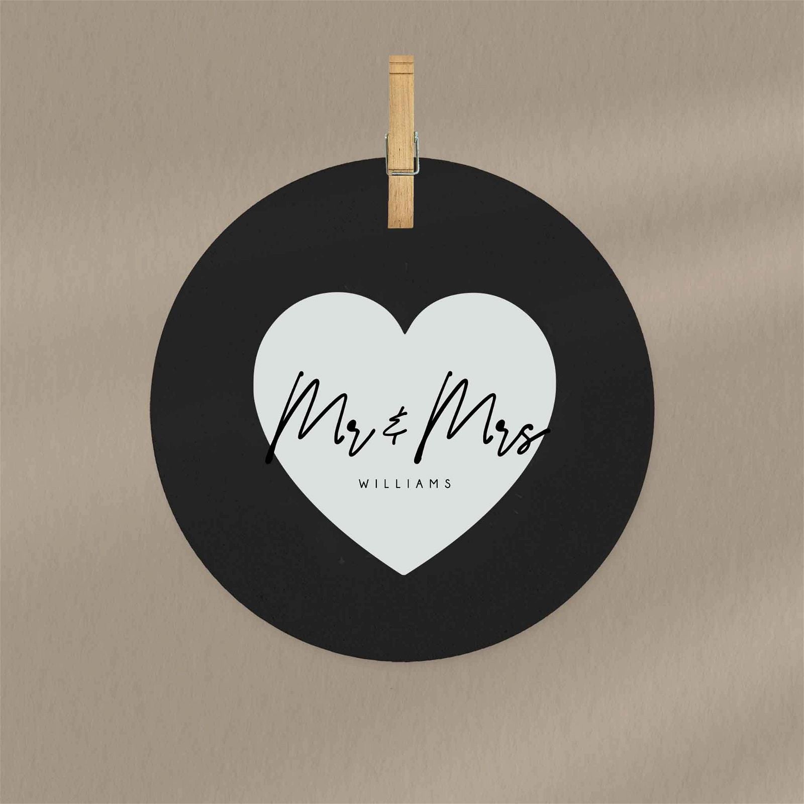Mr & Mrs Heart Favour Tag - Ivy and Gold Wedding Stationery