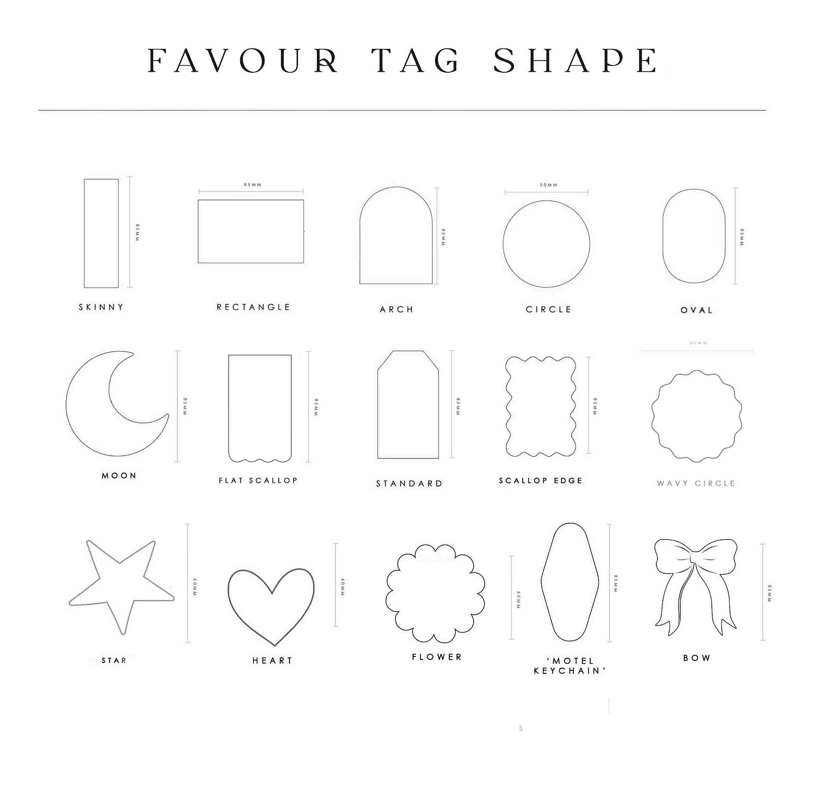 Mr & Mrs Heart Favour Tag - Ivy and Gold Wedding Stationery