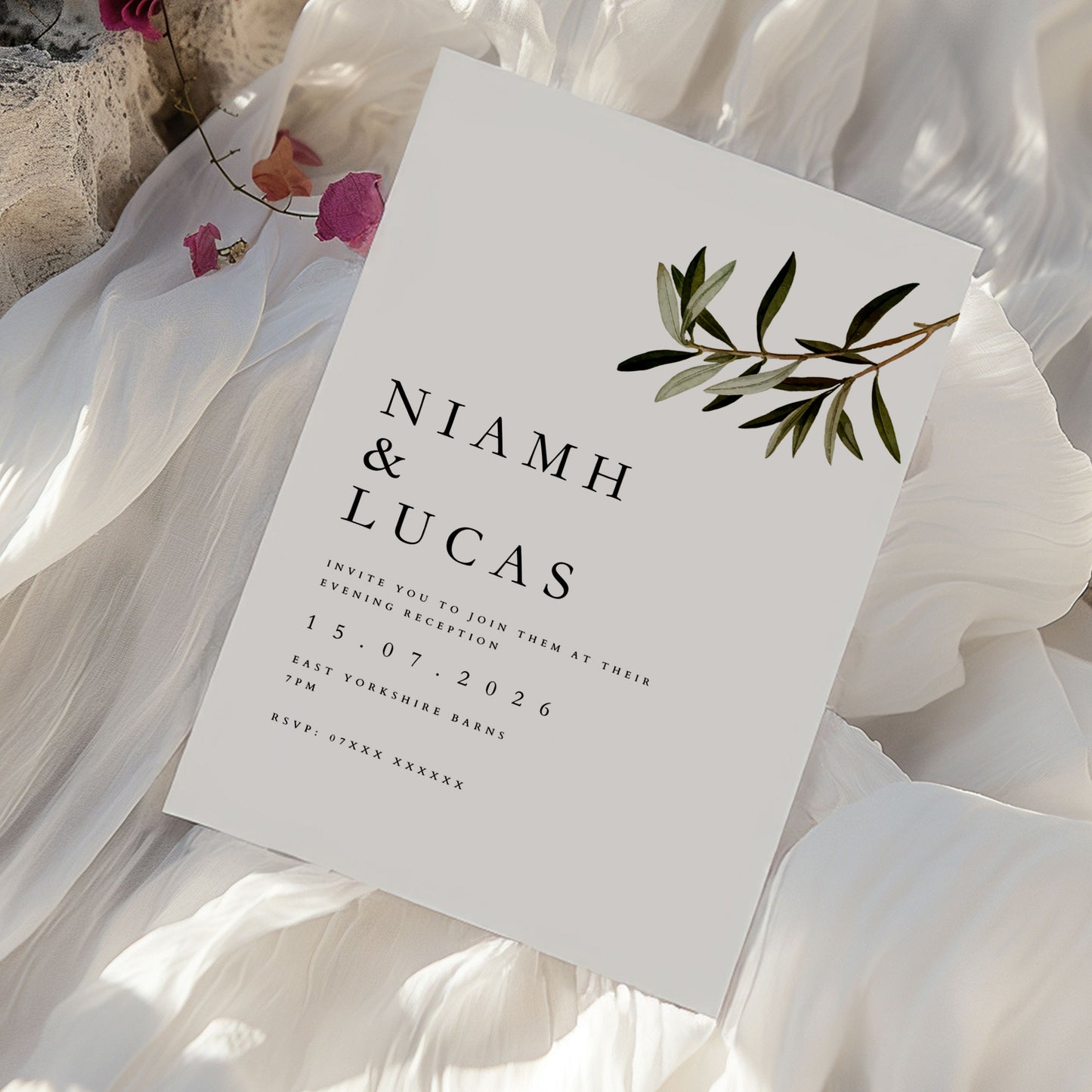 Niamh Olive Greek After Party Invitation - Mediterranean Theme