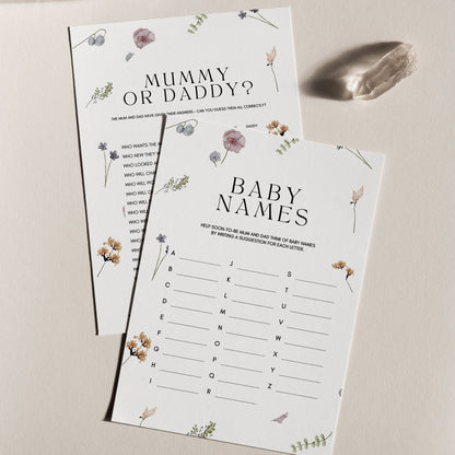 Noa Floral Baby Shower Invitation & Digital Template Bundle