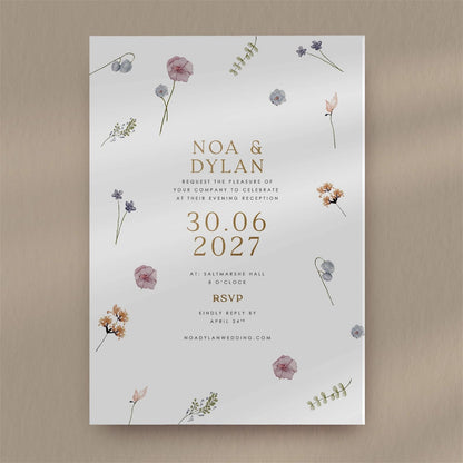 Noa Evening Invitation - Ivy and Gold Wedding Stationery