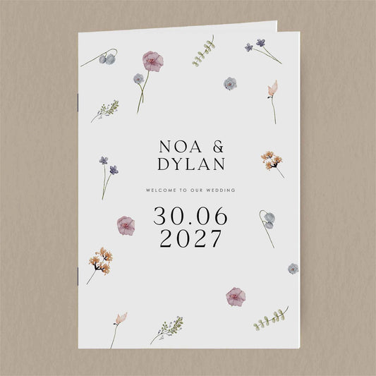 Noa Order Of Service - Ivy and Gold Wedding Stationery