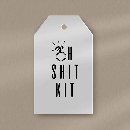 Oh Sh*t Kit Favour Tags - Ivy and Gold Wedding Stationery