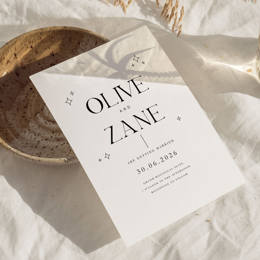 Olive Mystic Wedding Invitation