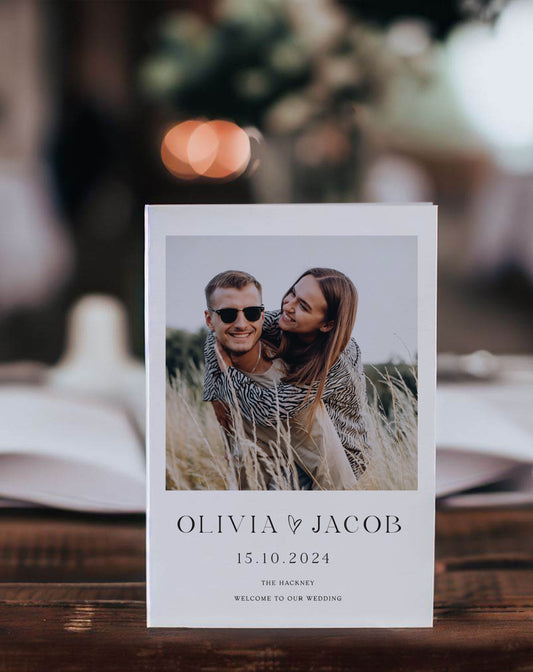 Olivia | Polaroid Order Of Service - Ivy and Gold Wedding Stationery