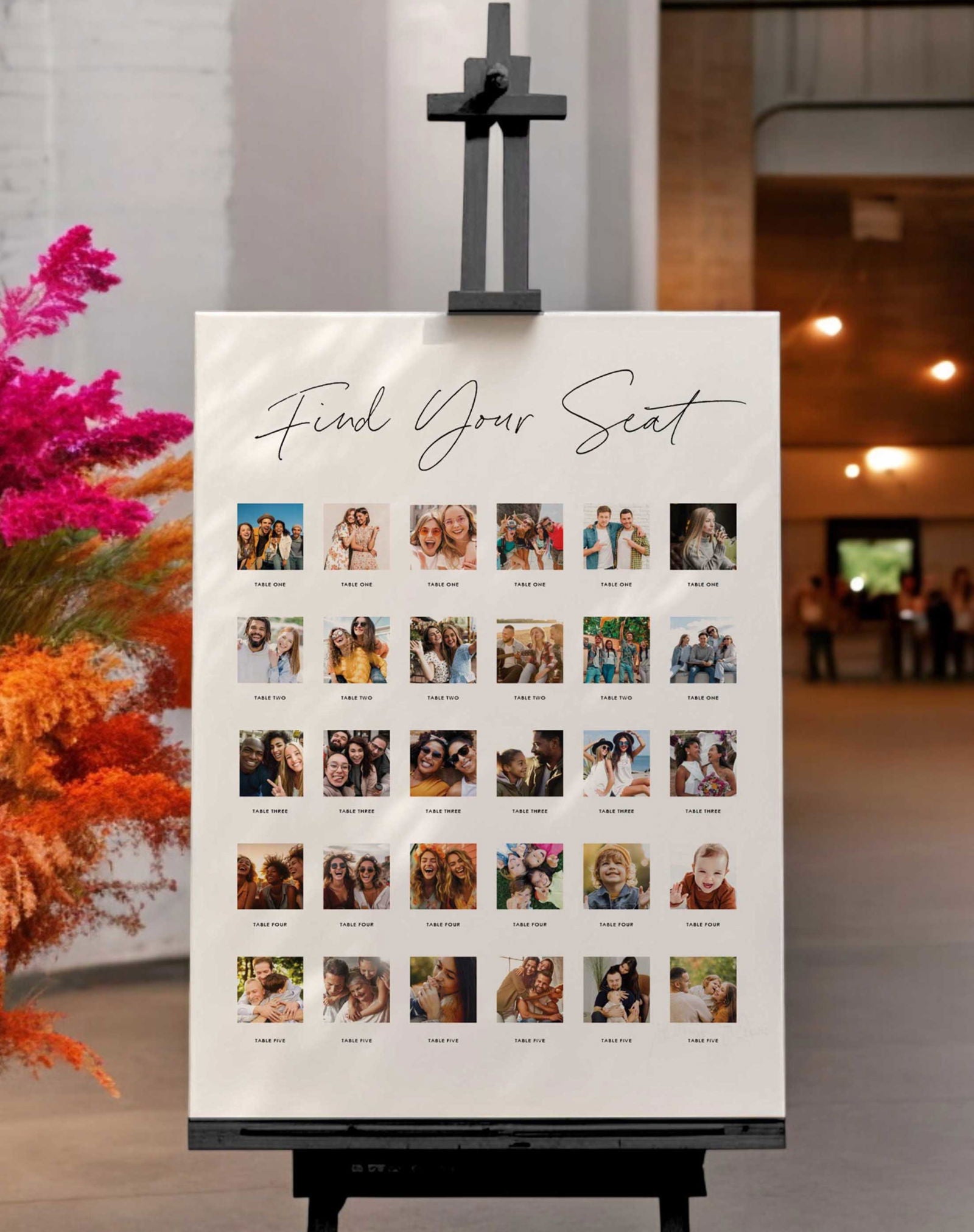 Olivia | Photo Seating Plan - Ivy and Gold Wedding Stationery