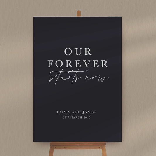 Our Forever Starts Now Sign