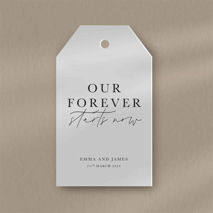 Our Forever Starts Now Favour Tag - Ivy and Gold Wedding Stationery