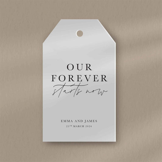 Our Forever Starts Now Favour Tag - Ivy and Gold Wedding Stationery