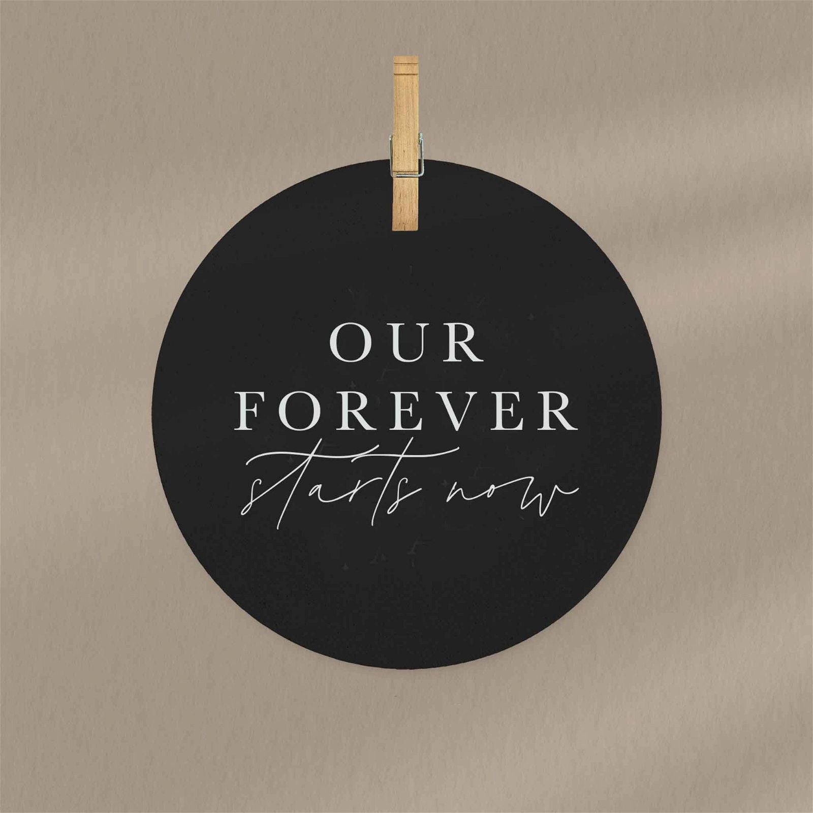 Our Forever Starts Now Favour Tag - Ivy and Gold Wedding Stationery