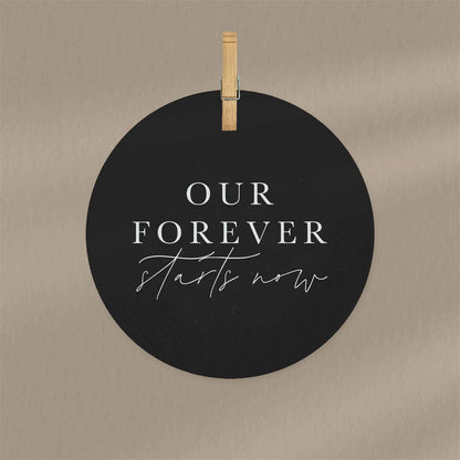 Our Forever Starts Now Favour Tag - Ivy and Gold Wedding Stationery