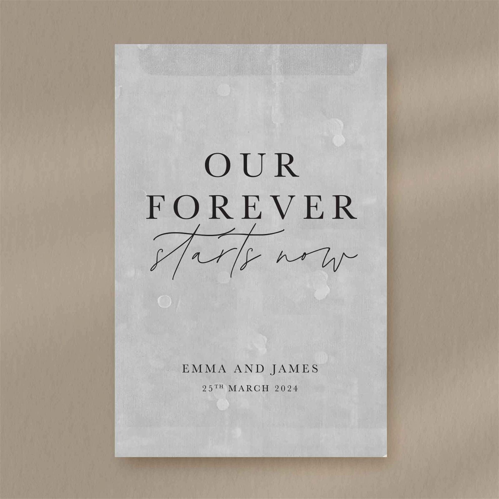 Our Forever Starts Now Favour Tag - Ivy and Gold Wedding Stationery