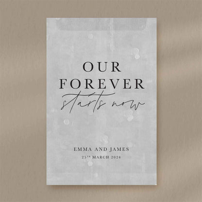 Our Forever Starts Now Favour Tag - Ivy and Gold Wedding Stationery