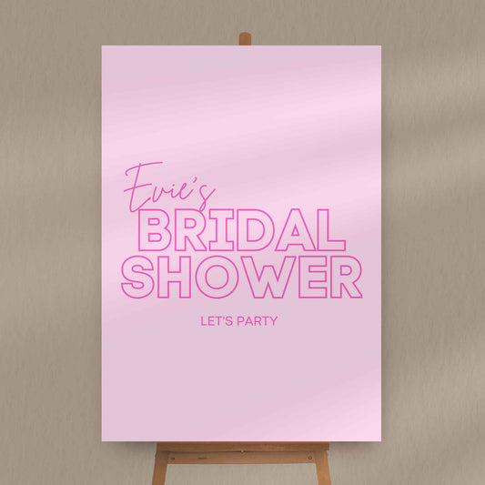 Pink Bridal Shower Hen Party Sign