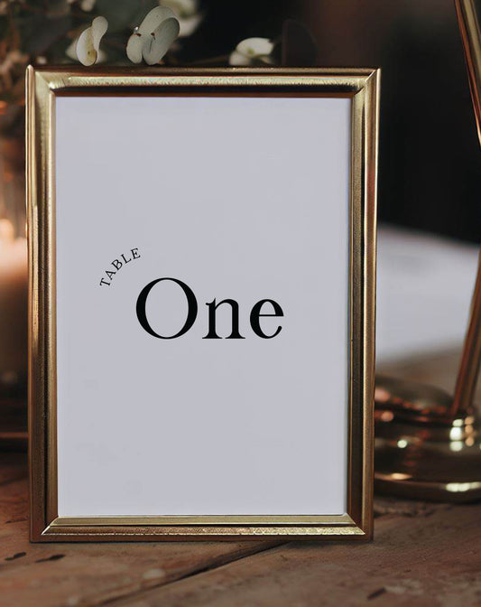 Paige Bold Table Number - Ivy and Gold Wedding Stationery