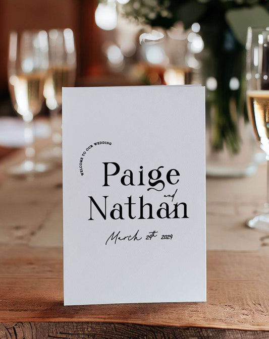 Paige | Bold Order Of Service - Ivy and Gold Wedding Stationery
